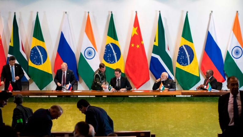 Cúpula do BRICS em Brasília, 14 de novembro de 2019 (Foto de PAVEL GOLOVKIN / POOL / AFP via Getty Images)