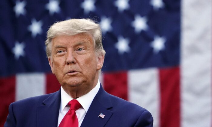 O presidente Donald Trump no White House Rose Garden em 13 de novembro de 2020 (Mandel Ngan / AFP via Getty Images)