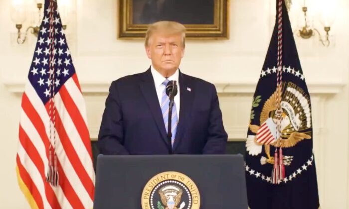 Presidente Donald Trump falando em um vídeo postado em seu Twitter lançado em 7 de janeiro de 2020 (Screenshot / @ realDonaldTrump)