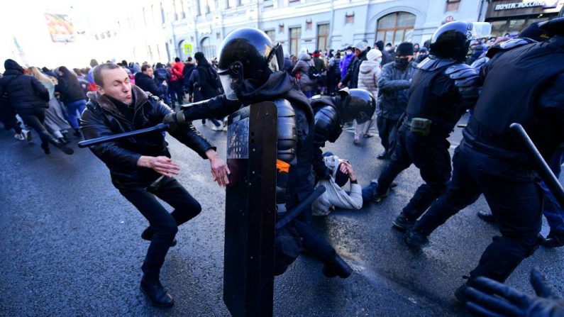 Manifestações na Rússia (Pavel KOROLYOV / AFP) (Photo by PAVEL KOROLYOV/AFP via Getty Images)