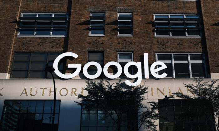 Os escritórios do Google estão localizados no centro de Manhattan, NY, em 20 de outubro de 2020 (Spencer Platt / Getty Images)
