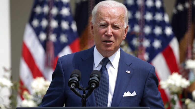 Presidente Joe Biden durante um evento no Rose Garden da Casa Branca em Washington em 26 de julho de 2021 (Anna Moneymaker / Getty Images)
