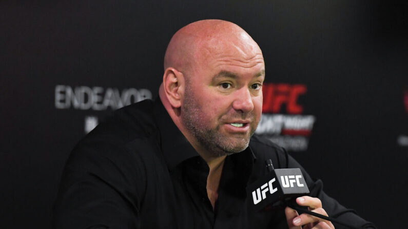 O presidente do UFC, Dana White, fala aos repórteres (Arquivo de foto / Zhe Ji / Getty Images)
