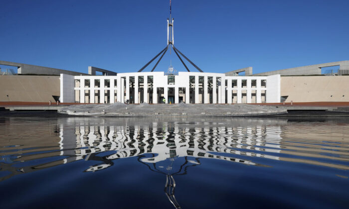Uma visão geral da Casa do Parlamento, em 14 de agosto de 2021, em Canberra, Austrália (Gary Ramage / Getty Images)
