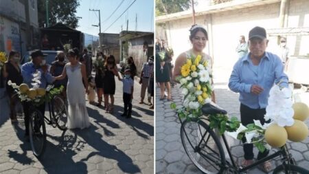 Pai mexicano leva filha em bicicleta no dia do casamento: ‘Será inesquecível’