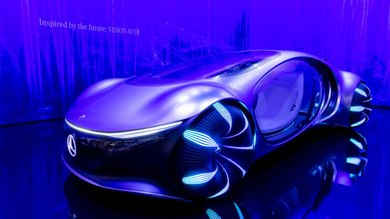 MUNIQUE, ALEMANHA - Um carro-conceito Mercedes-Benz Vision Avtr é apresentado no estande da Mercedes-Benz durante o 2021 Munich Motor Show IAA Mobility, no dia 06 de setembro de 2021, em Munique, na Alemanha (Foto de Jan Hetfleisch/Getty Images)