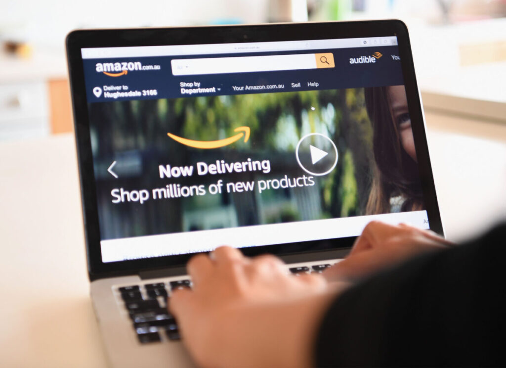 O site da Amazon é visto em Dandenong, Austrália, em 5 de dezembro de 2017 (Quinn Rooney/Getty Images)