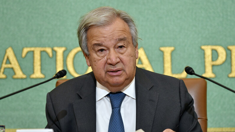 Foto de arquivo do secretário-geral da ONU, Antonio Guterres (EFE/EPA/FRANCK ROBICHON/POOL)