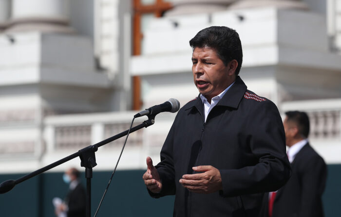 Foto de arquivo do presidente do Peru, Pedro Castillo. (EFE/Paolo Aguilar)