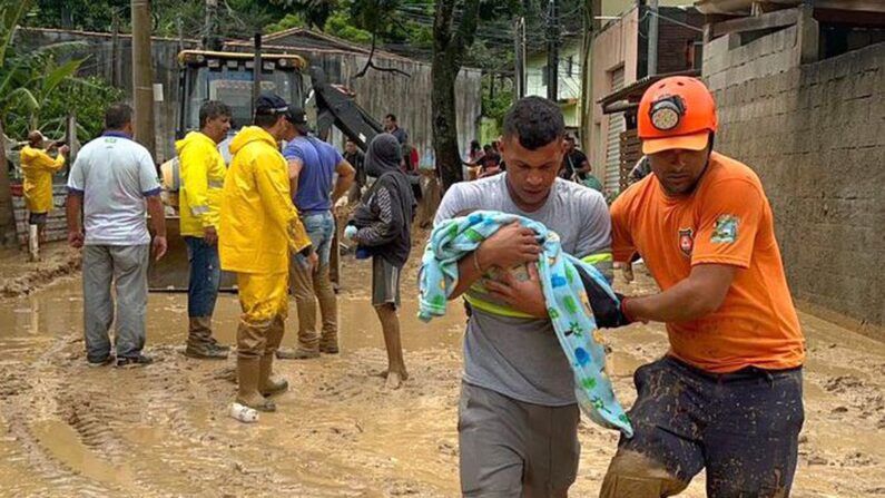 São Sebastião (SP) - Prefeitura de São Sebastião decreta estado de calamidade pública em virtude das fortes chuvas que cairam na região, matando várias pessoas. Foto: Prefeitura de São Sebastião/Twitter