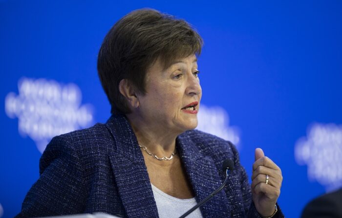 Imagem de arquivo da diretora do Fundo Monetário Internacional (FMI), Kristalina Georgieva (EFE/EPA/GIAN EHRENZELLER)