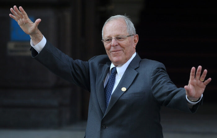 Fotografia de arquivo, tirada em março de 2018, na qual o então presidente do Peru, Pedro Pablo Kuczynski, foi registrado em Santiago do Chile (EFE/Mário Ruiz)