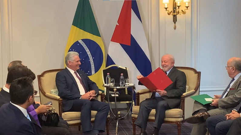 Captura de tela do vídeo do encontro entre Lula e Díaz-Canel (Imagen: Antonio Torres del Cerro)