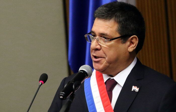 Foto de arquivo mostrando o ex-presidente paraguaio Horacio Cartes. (EFE/André Cristaldo)