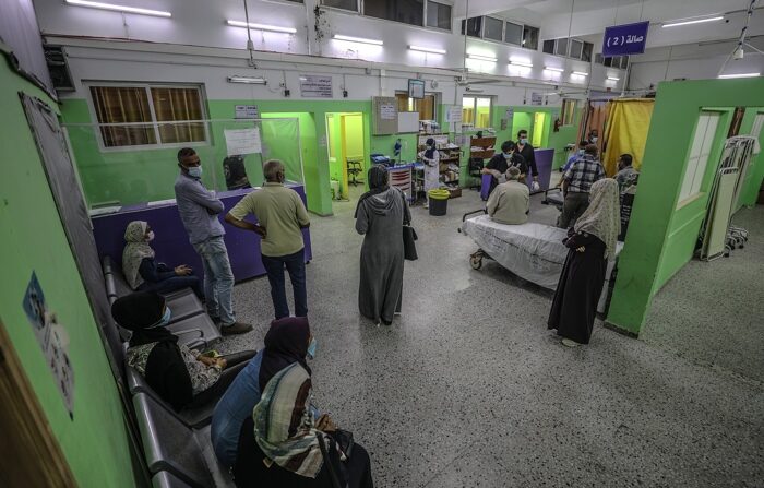 Imagem de arquivo do interior do hospital Al Shifa, em Gaza (EFE/EPA/MOHAMMED SABRE)