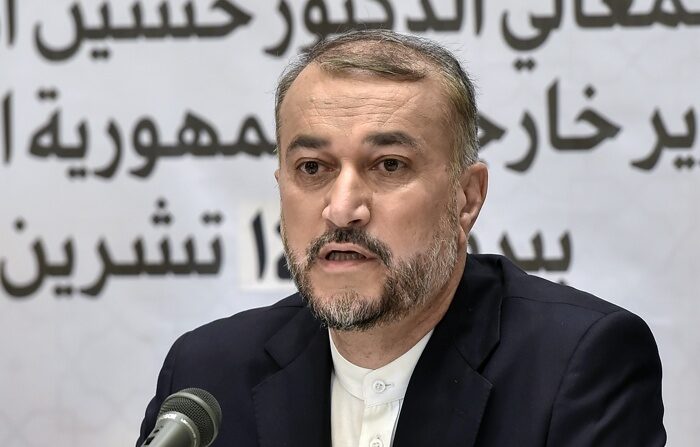 Imagem de arquivo do Ministro das Relações Exteriores do Irã, Hosein Amir Abdolahian.
(EFE/EPA/WAEL HAMZEH)