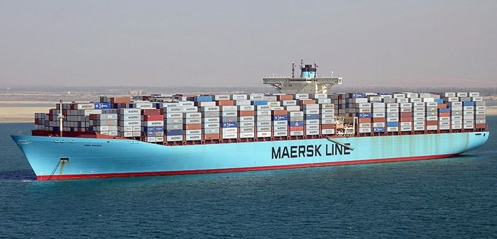 Foto de arquivo de um navio de carga da empresa de navegação dinamarquesa Maersk (EFE/Yonhap)