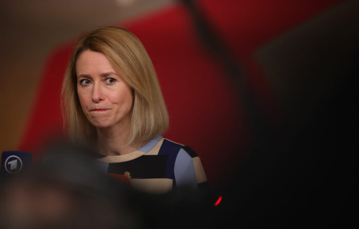 Foto de arquivo da primeira-ministra da Estônia, Kaja Kallas (EFE/ Olivier Matthys)