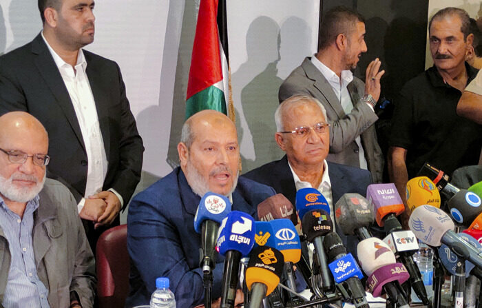 O número dois do Hamas, Jalil al Hayya, (c), em uma imagem de arquivo (EFE/Rania Zanoun).