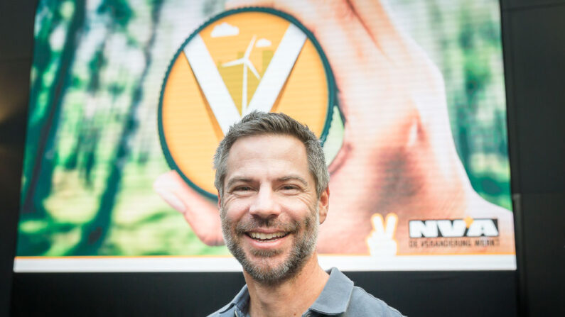 Michael Shellenberger fotografado durante o segundo "Dia V" do partido nacionalista conservador Flemish N-VA, em Gent, sábado, 23 de fevereiro de 2019 (FotoJAMES ARTHUR GEKIERE/AFP via Getty Images)