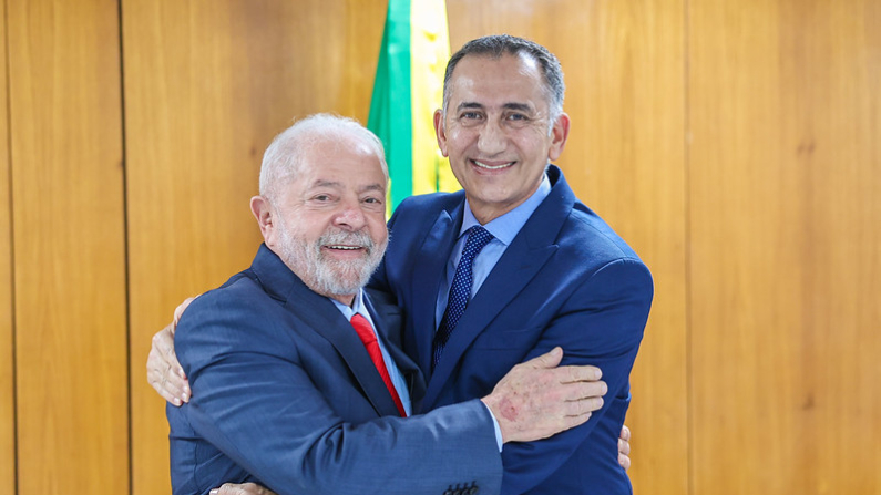 Presidente Lula durante audiência com Ministro da Integração e do Desenvolvimento Regional, Waldez Góes em janeiro de 2023 no Palácio do Planalto, Brasília - DF (Ricardo Stuckert/PR)