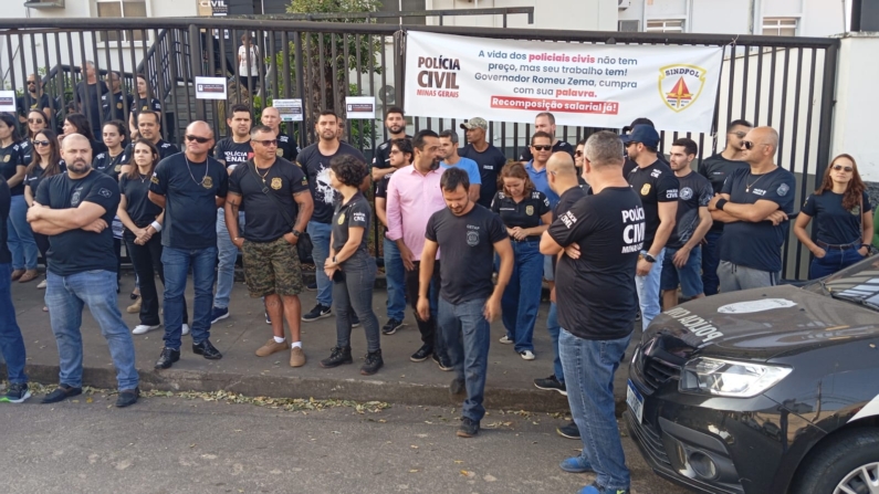 Mobilização dos Policiais Civis de Minas Gerais em 21 de maio de 2024 (Cortesia de Leonardo Teles Cruz)