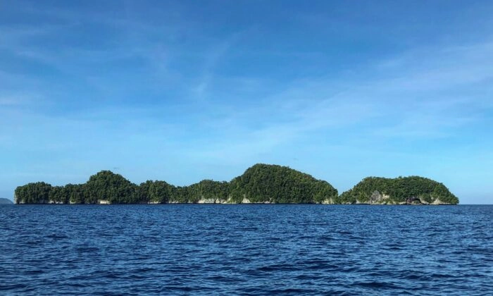 Vista geral das ilhas Rock na nação insular de Palau, no Pacífico, em 15 de fevereiro de 2018. (Mikhail Flores/AFP via Getty Images)
