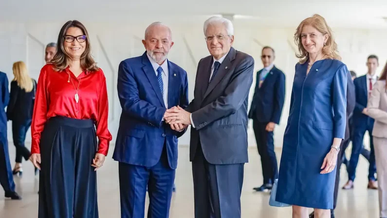 Presidente da República, Luiz Inácio Lula da Silva, durante almoço oferecido pelo Presidente Lula e pela senhora Janja Lula da Silva ao Presidente da República Italiana, Sergio Mattarella, no Palácio do Itamaraty. Brasília (Foto: Ricardo Stuckert / PR)