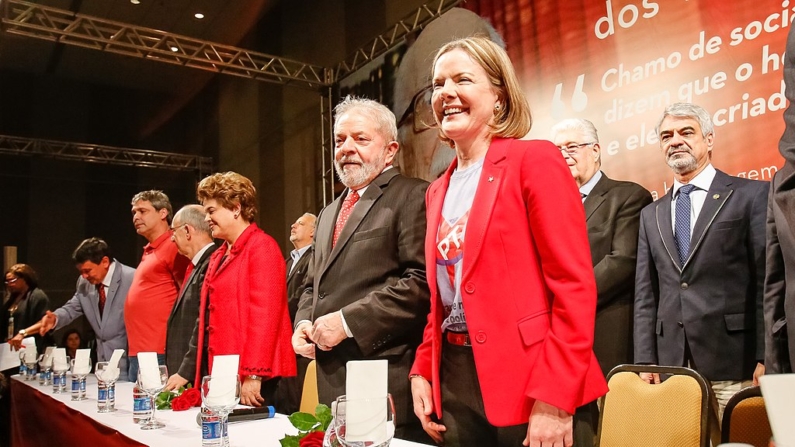 Posse da Presidente do Partido dos Trabalhadores, Gleisi Hoffmann em 2017 (Foto: Roberto Stuckert Filho)