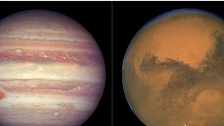 Marte e Júpiter se tornam íntimos no céu noturno; os planetas não chegarão tão perto novamente até 2033