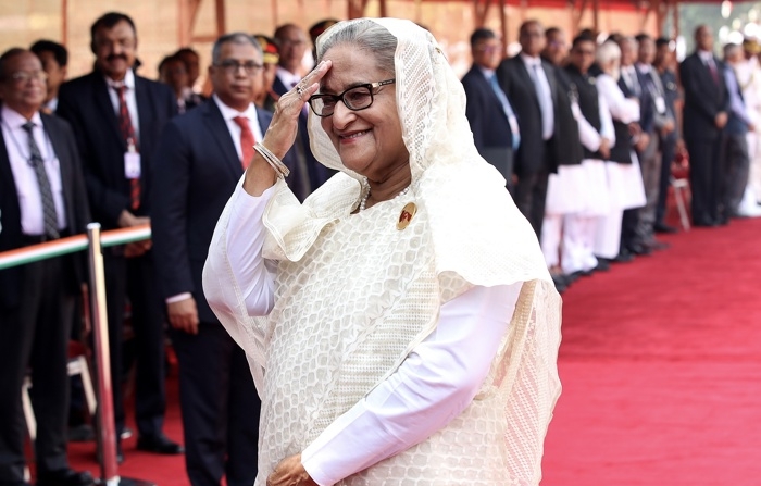 Imagem de arquivo da ex-primeira-ministra de Bangladesh Sheikh Hasina (EFE/EPA/HARISH TYAGI)