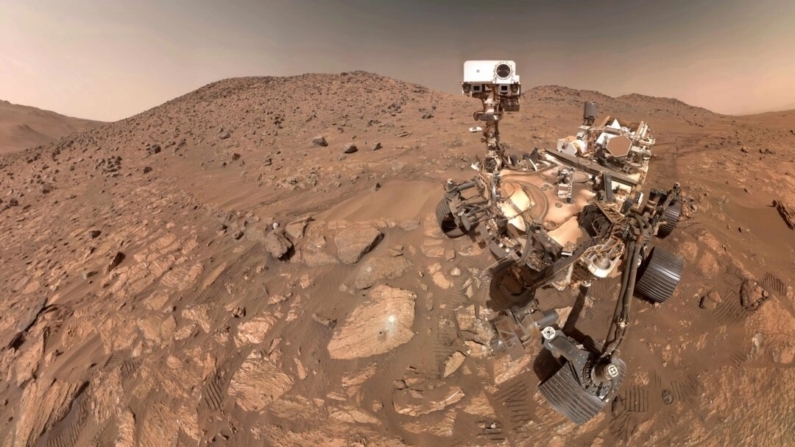 Uma selfie do rover Perseverance Mars, em 23 de julho de 2024. (NASA via AP)