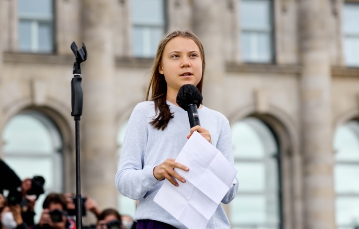 Foto de arquivo da ativista ambiental sueca Greta Thunberg (EFE/EPA/FILIP SINGER)