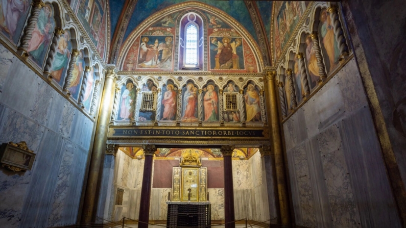 O Sancta Sanctorum, parte do Palácio de Latrão, serviu como oratório particular do papa até o Renascimento em Roma, Itália. (Massimo Salesi/Shutterstock)