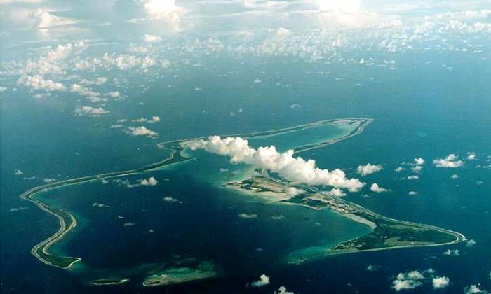 Diego Garcia, a maior ilha do arquipélago de Chagos e local de uma grande base militar dos EUA no meio do Oceano Índico, arrendada do Reino Unido em 1966. (Foto de arquivo)