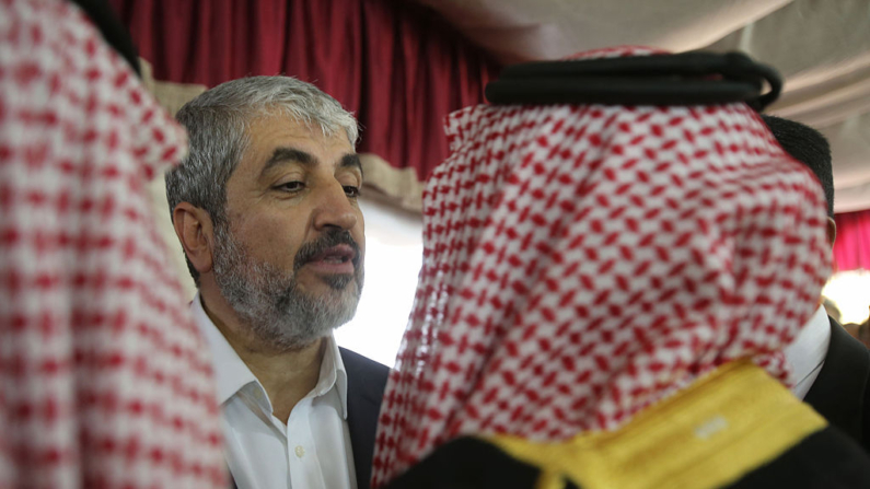 Khaled Mashal, líder do grupo terrorista palestino HAMAS, em 4 de setembro de 2016, em Amã, na Jordânia (Foto de Jordan Pix/ Getty Images)
