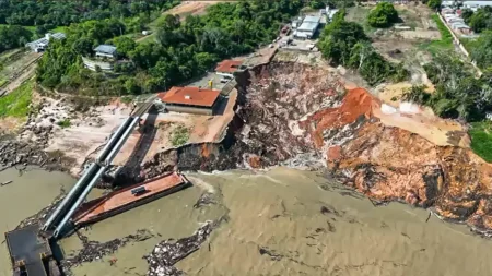 Desabamento em porto no interior do Amazonas mobiliza equipes de resgate; criança está desaparecida