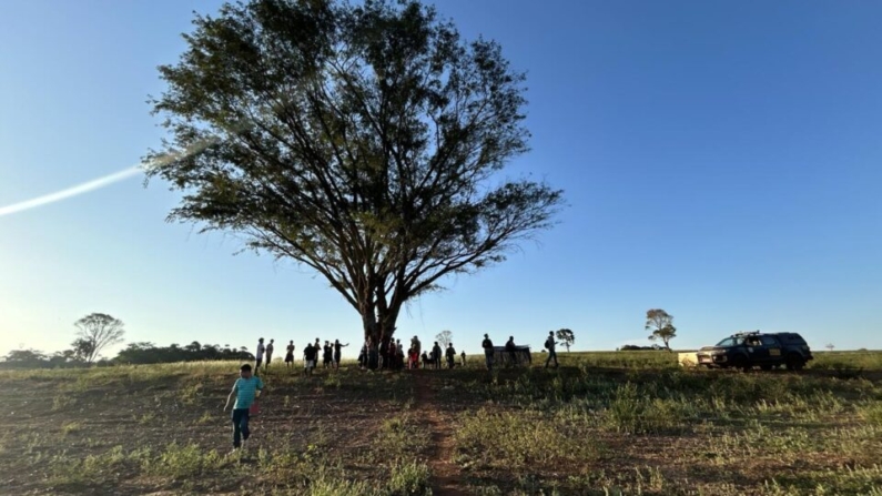 Indígenas invadiram fazendas em Guaíra, no oeste do Paraná (Foto: Jairo Pinto de Almeida/CTL Guaíra/Funai)