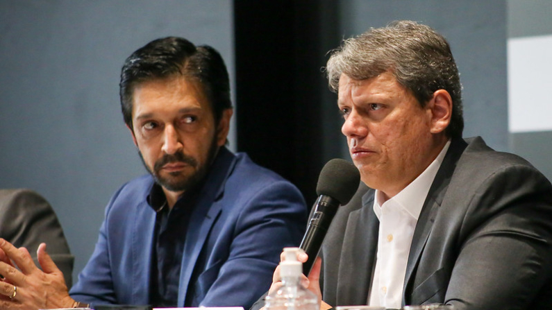 Ricardo Nunes com o governador de São Paulo, Tarcísio de Freitas  (Foto: Governo do Estado de São Paulo)