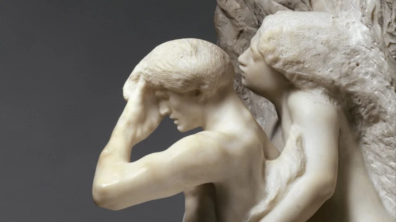 "Orfeu e Eurídice", 1893, de Auguste Rodin (Domínio público)