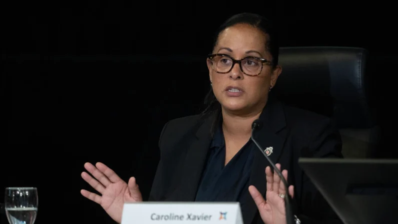 A chefe do CSE, Caroline Xavier, comparece à Comissão de Interferência Estrangeira em Ottawa em 26 de setembro de 2024. The Canadian Press/Adrian Wyld
