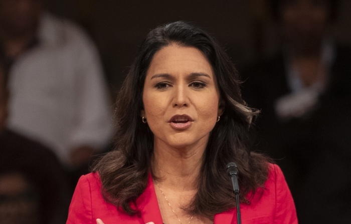 Imagem de arquivo de Tulsi Gabbard (EFE/EPA/TANNEN MAURY)