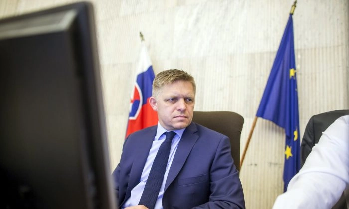 O primeiro-ministro eslovaco, Robert Fico, em uma foto de arquivo (Bundas Engler/AP Photo)