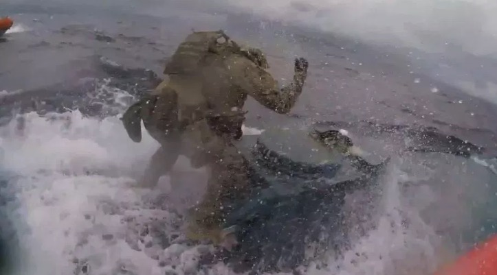 coast guard member during bust