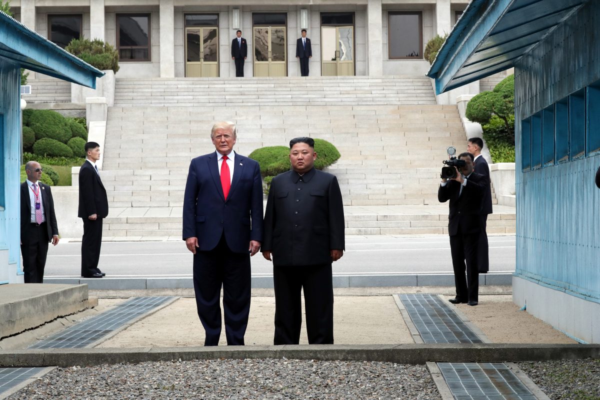 Trump and Kim in DMZ