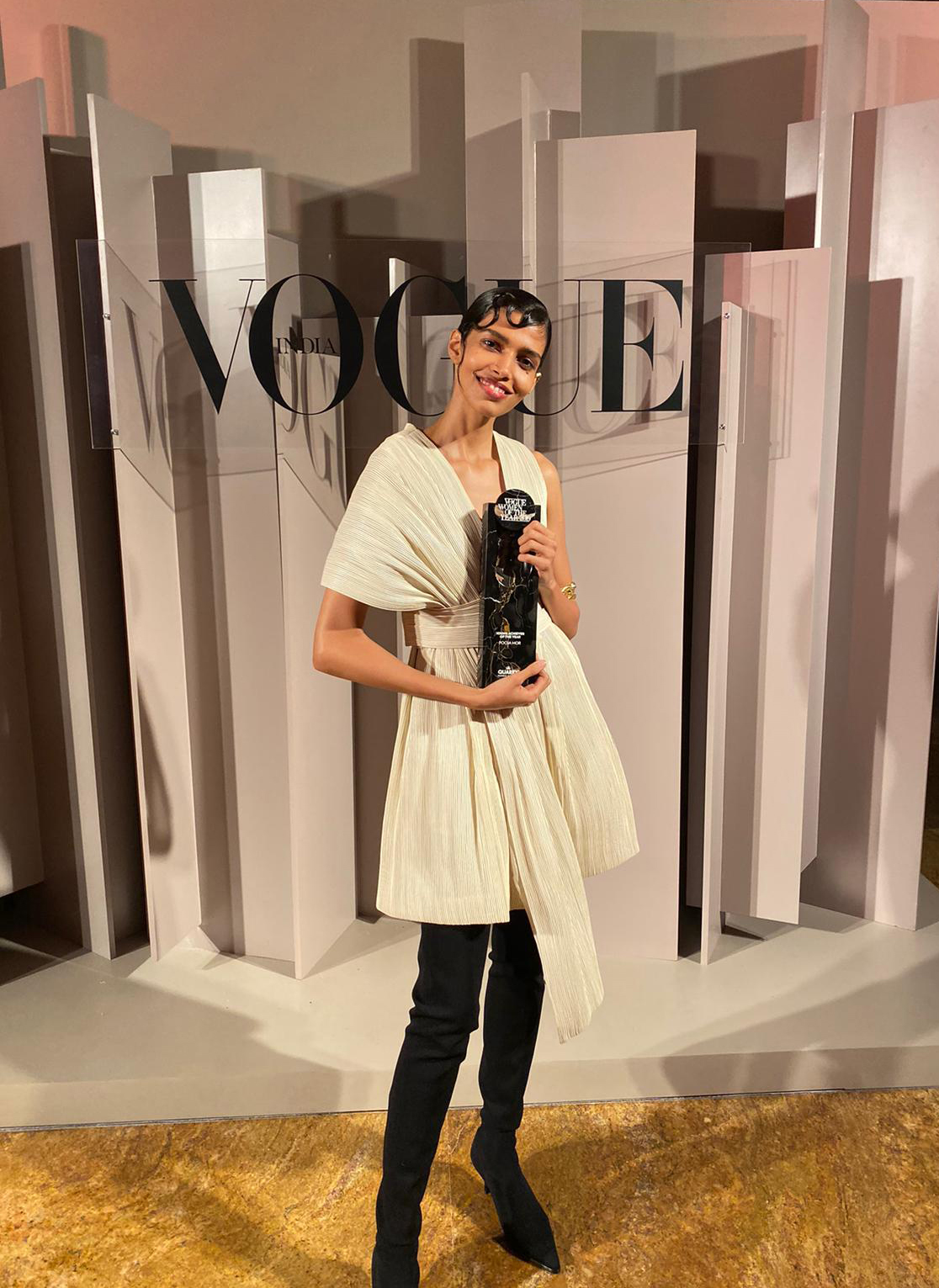 A supermodelo Pooja Mor no 'Vogue Women of the Year 2019', em 19 de outubro de 2019 (Foto cortesía de Pooja Mor)