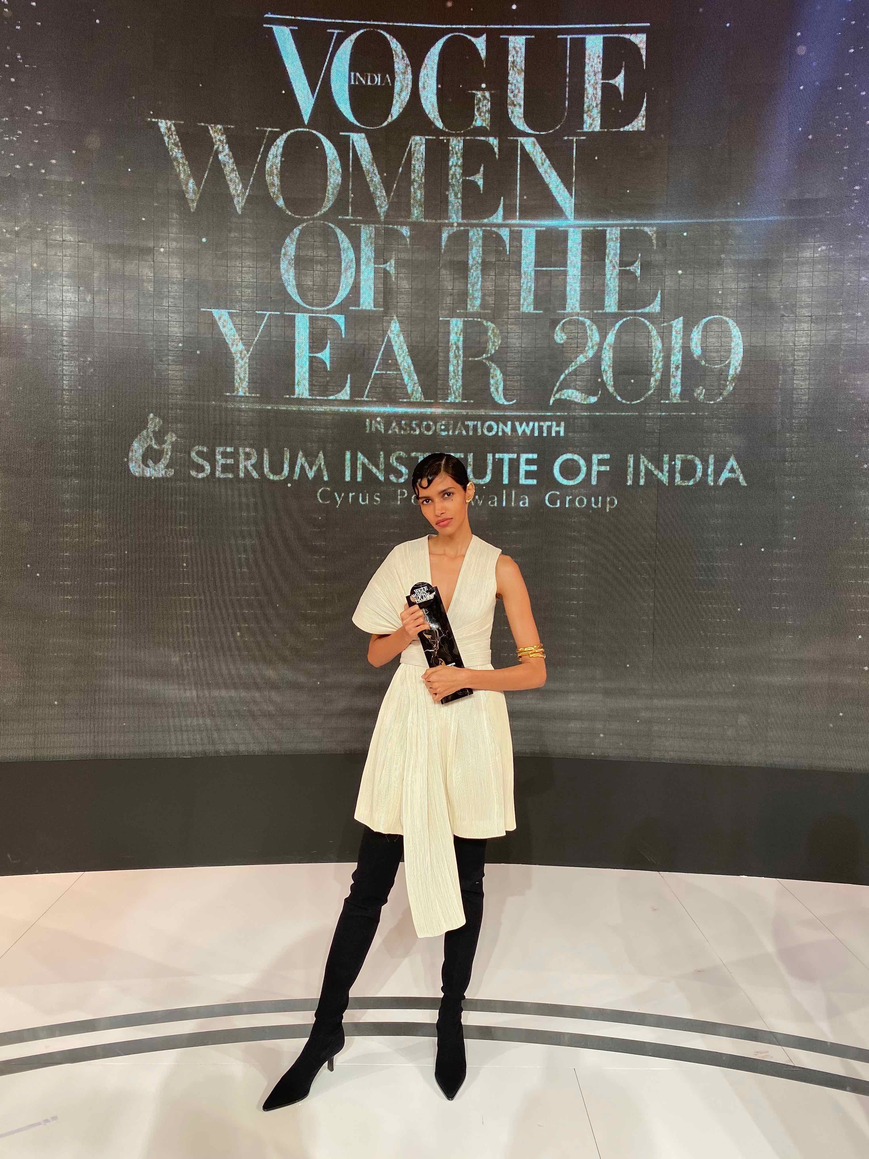 O supermodelo Pooja Mor no 'Vogue Women of the Year 2019' em Mumbai, 19 de outubro de 2019 (Foto cortesía de Pooja Mor)