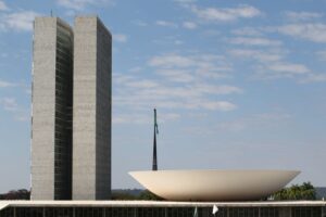 Palácio do Congresso Nacional na Esplanada dos Ministérios em Brasília