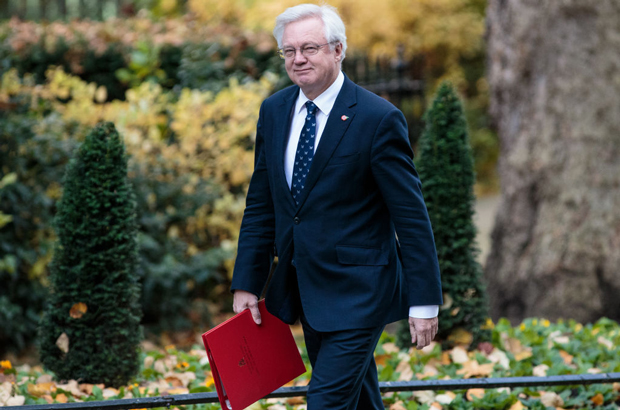 David Davis, o secretário do Brexit, chega à sede do governo britânico em Londres em 13 de novembro de 2017 (Jack Taylor/Getty Images)